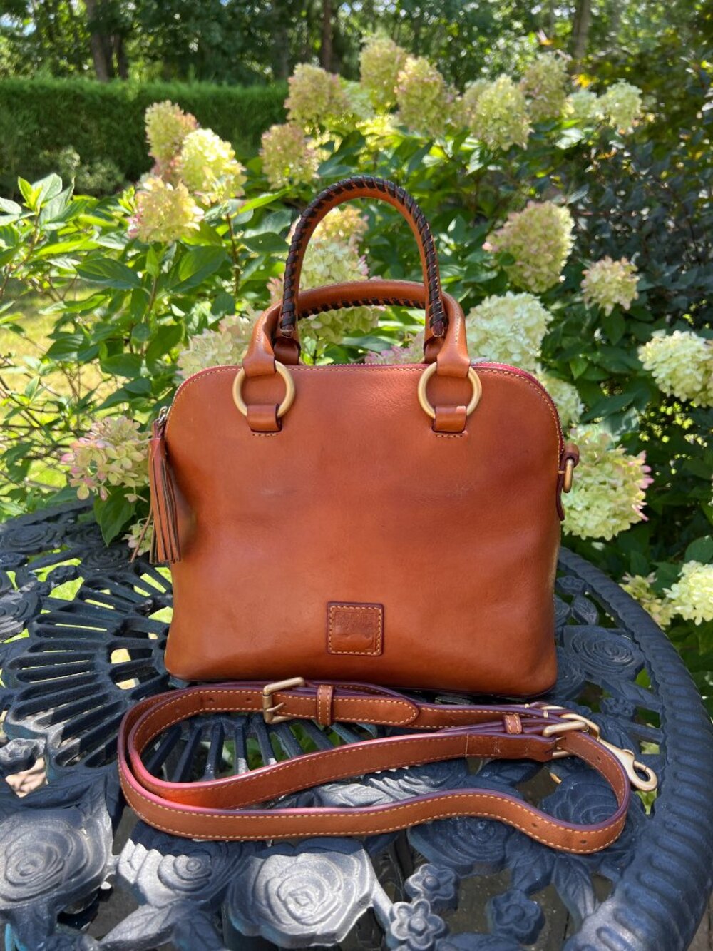 Dooney & Bourke Domed Florentine satchel in Natural